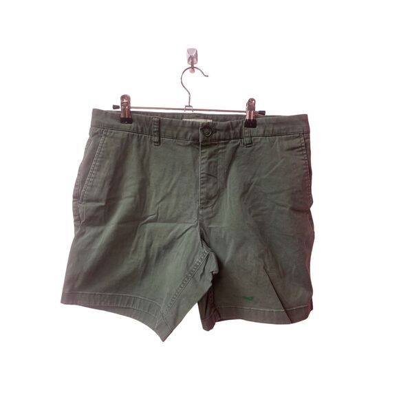 Hawker Rye Men's Essential Wash Chino Shorts Olive Green Size 33 x 7 - Picture 2 of 7